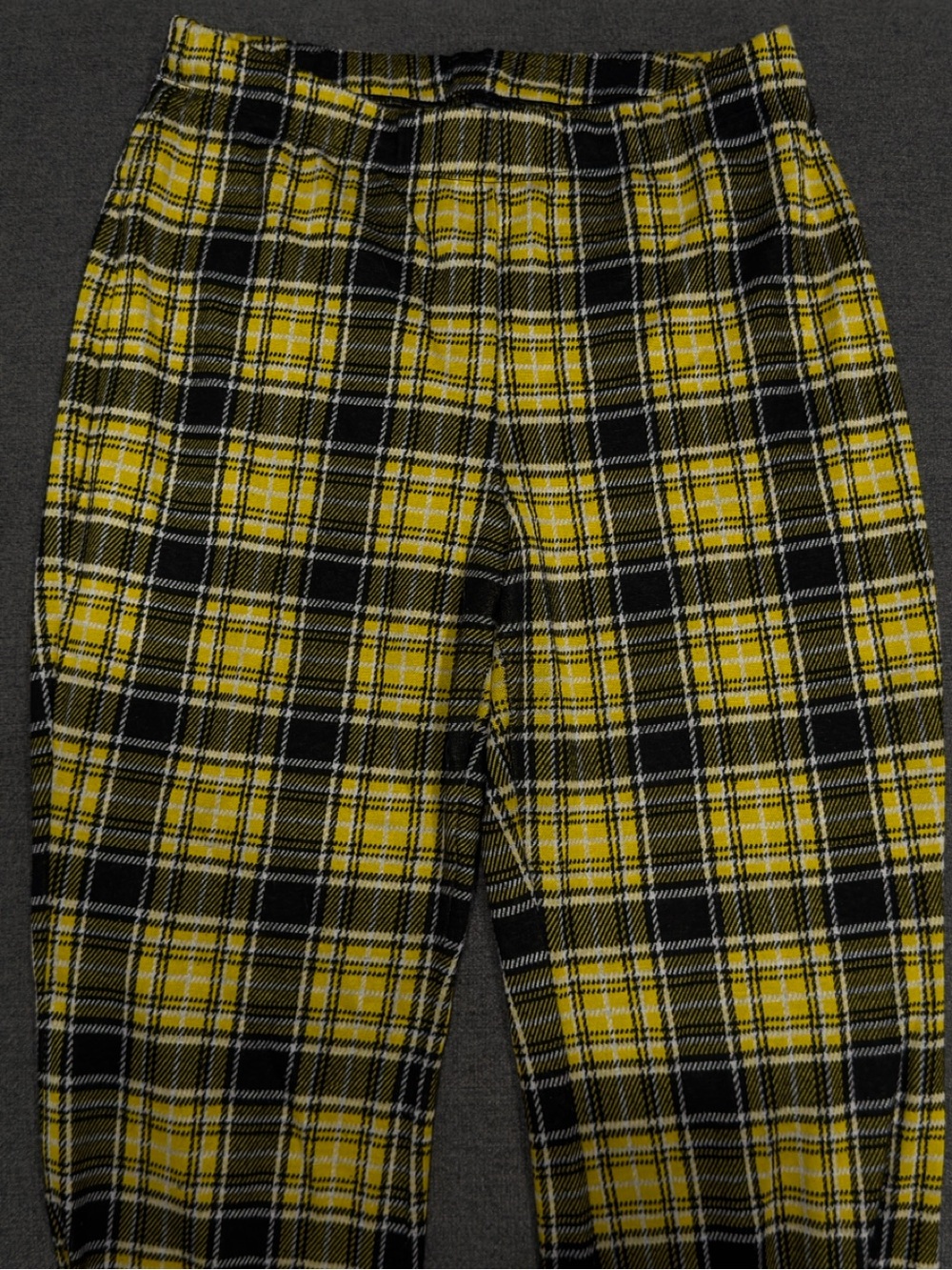 Divided Yellow & Black Plaid Pants